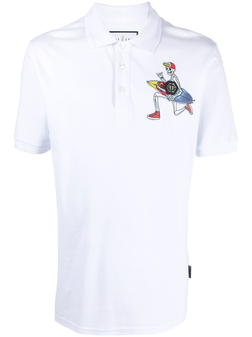 Philipp Plein 图案印花polo衫 - 白色