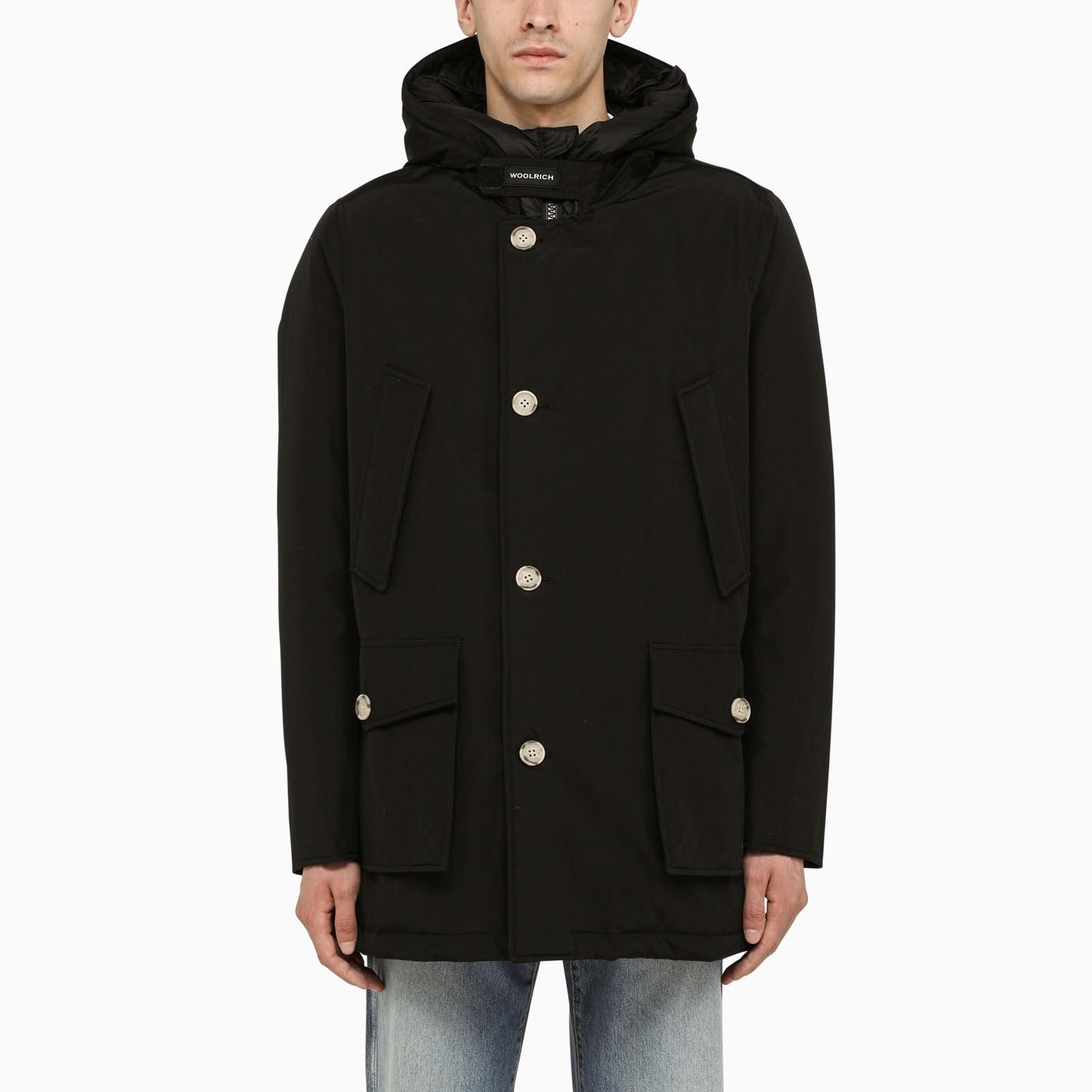 Woolrich Black Canvas Arctic Parka Jacket