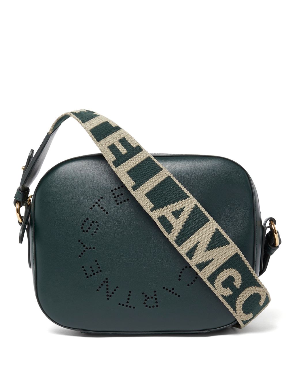 Stella McCartney 穿孔logo小号相机包 - 绿色