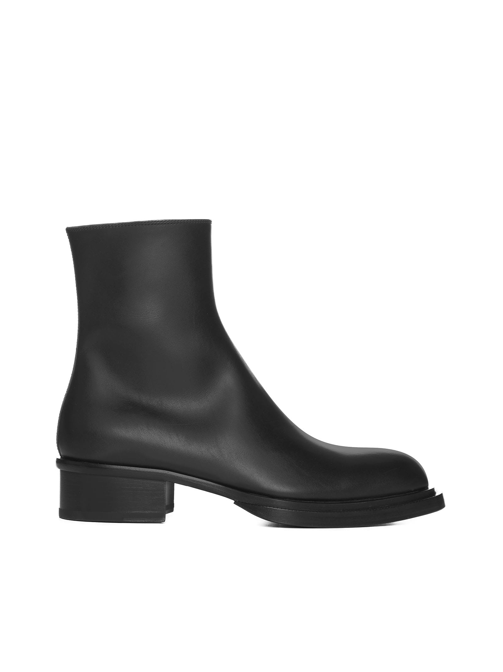 Alexander McQueen Cuban Stack Ankle Boots