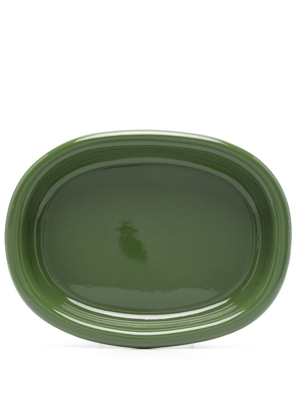 HAY x Rui Pereira Barro Oval 餐盘（6厘米 x 27厘米） - 绿色