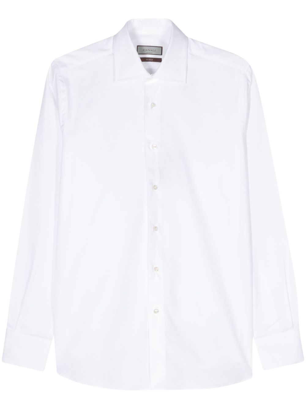 Canali 纹理棉衬衫 - 白色