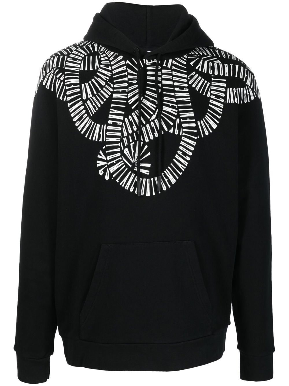 Marcelo Burlon County of Milan logo图案连帽衫 - 黑色
