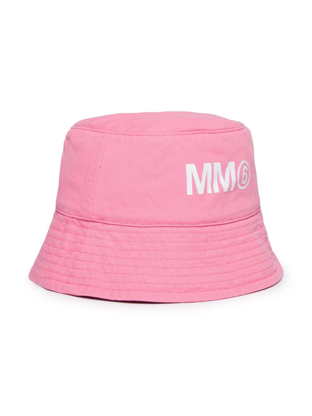 MM6 Maison Margiela Kids logo印花渔夫帽 - 粉色
