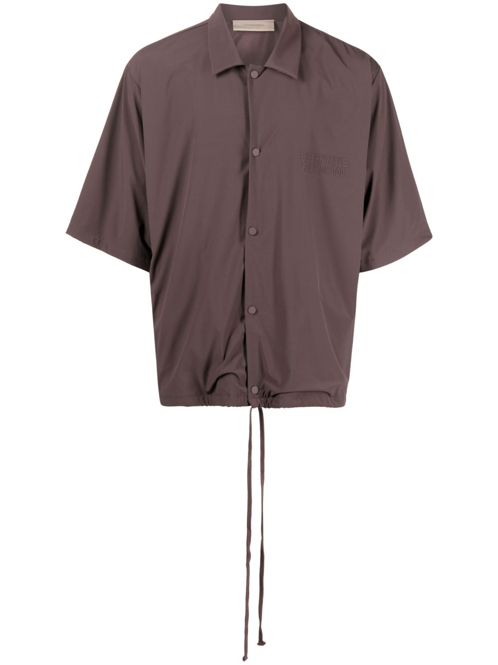 FEAR OF GOD ESSENTIALS 橡胶logo短袖衬衫 - 褐色