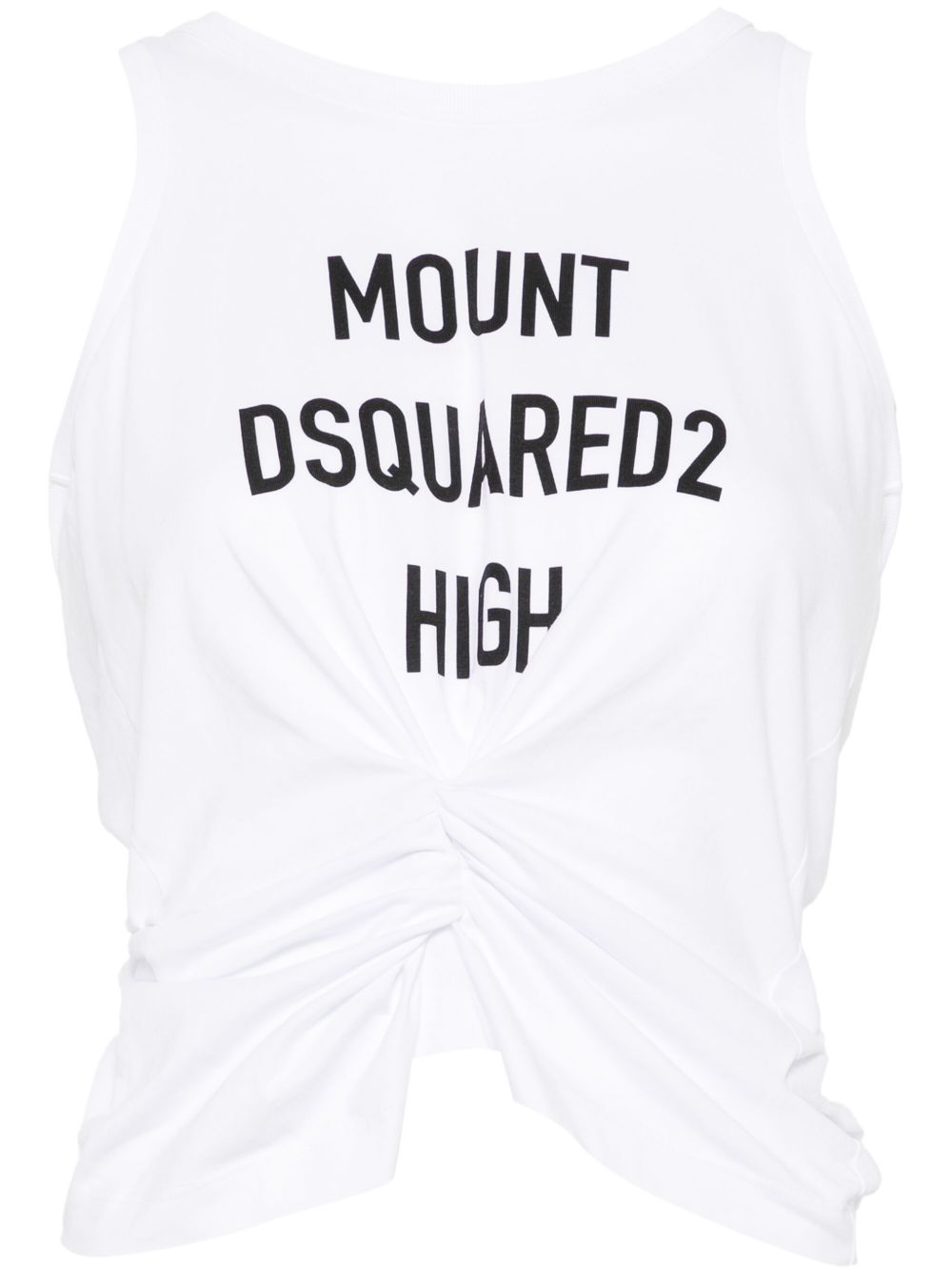 DSQUARED2 绳结细节坦克背心 - 白色