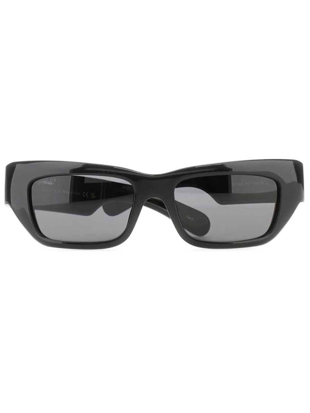 Gucci Eyewear 长方形框太阳眼镜 - 黑色
