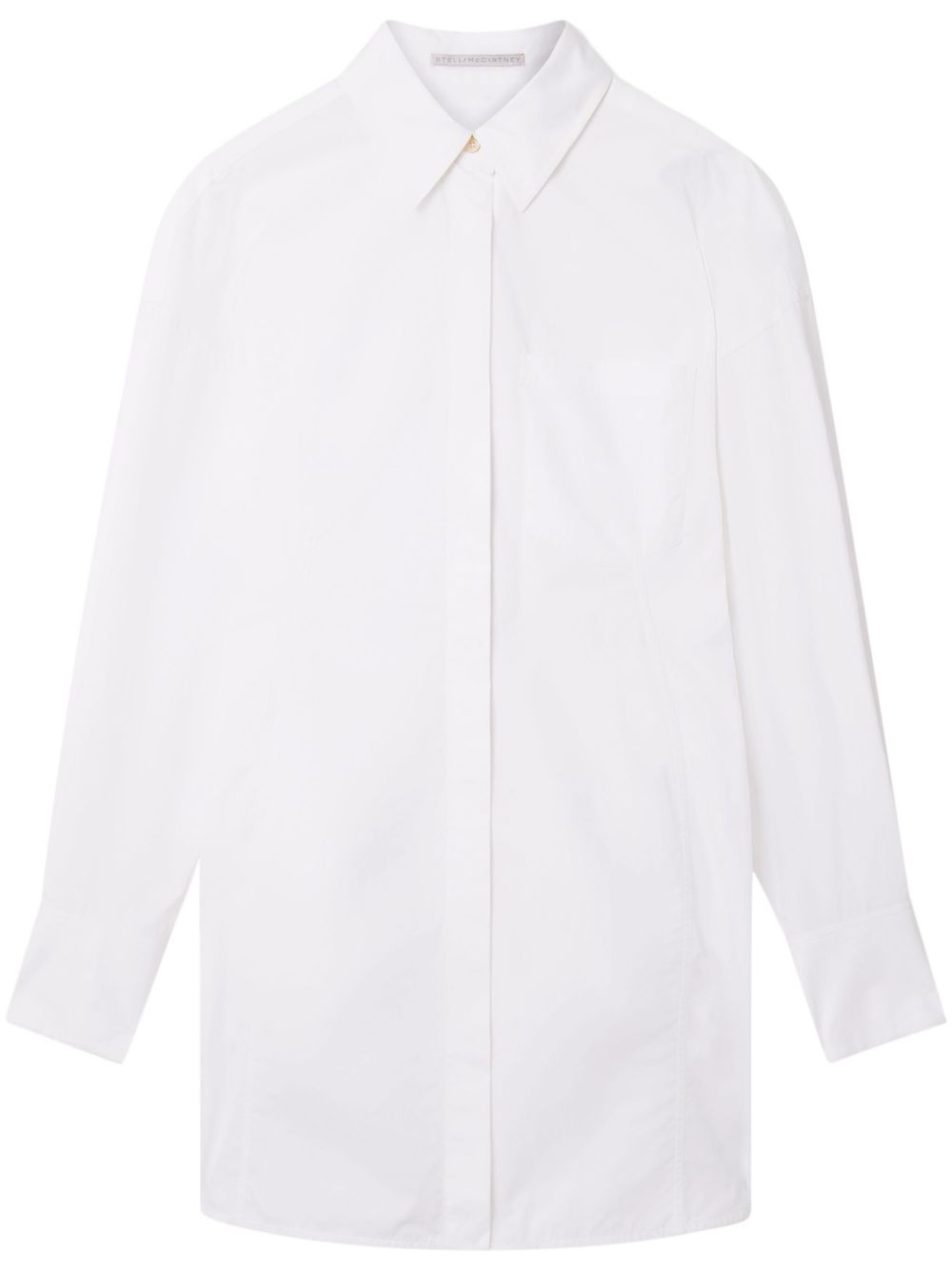 Stella McCartney 府绸迷你衬衫裙 - 白色