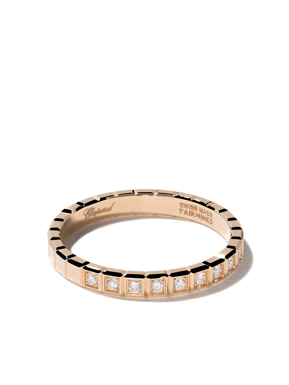 Chopard 18k黄金Ice Cube钻石戒指 - 金色
