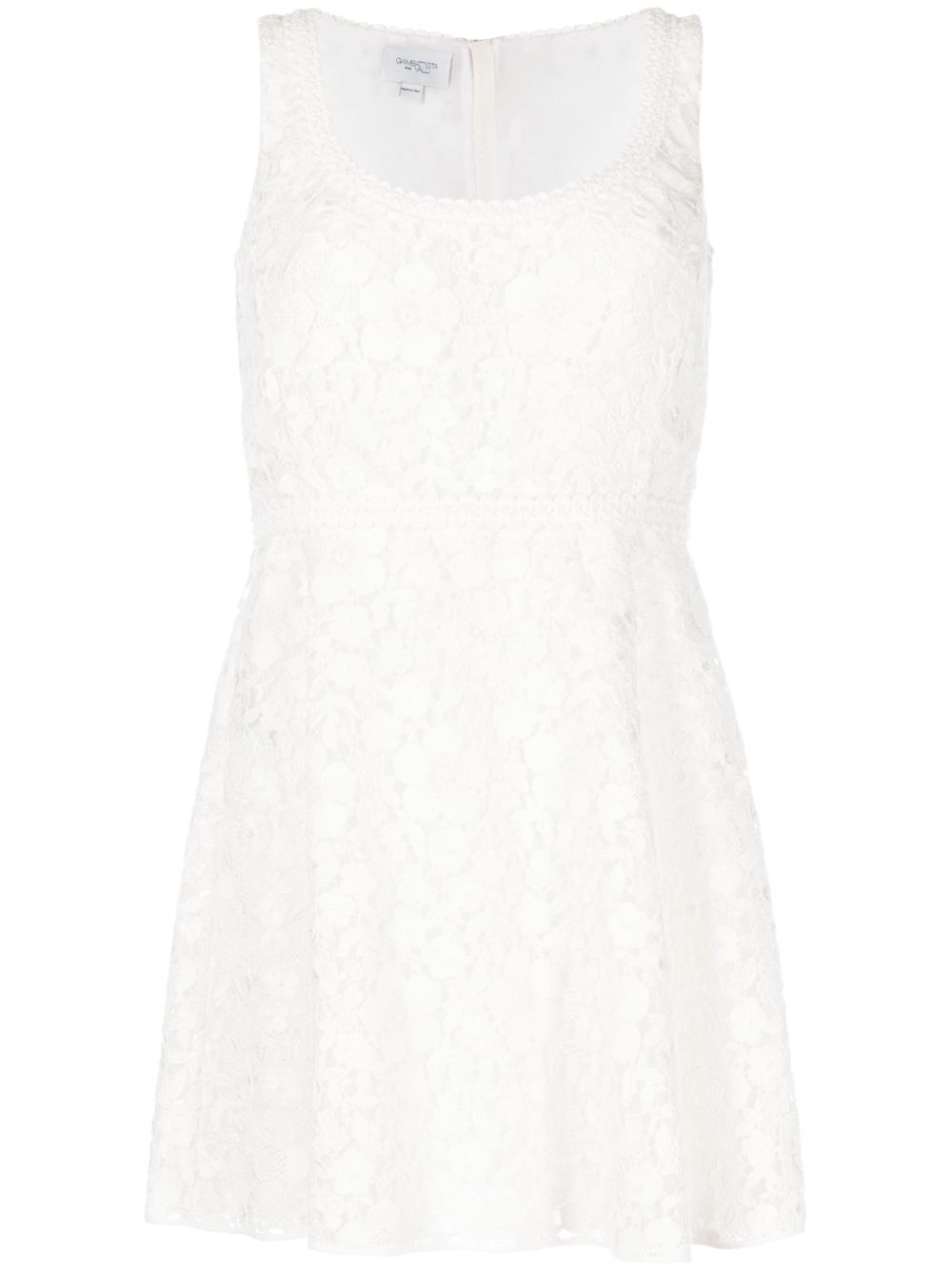 Giambattista Valli 无袖蕾丝迷你连衣裙 - 白色