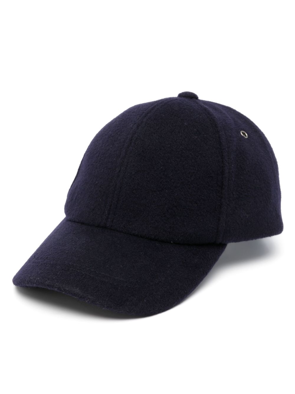 Paul Smith 标志性条纹边饰羊毛棒球帽 - 蓝色