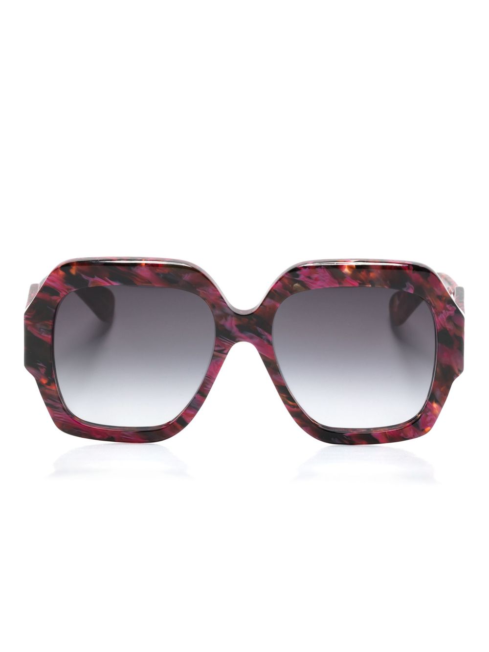 Chloé Eyewear Gayia 超大镜框太阳眼镜 - 粉色