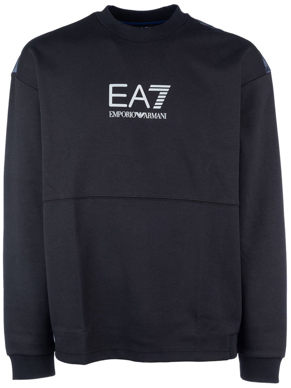 Ea7 Emporio Armani logo印花卫衣 - 黑色