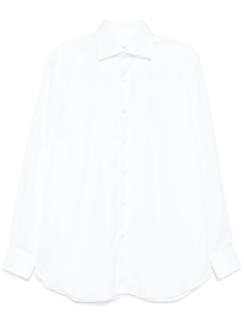 Brioni 宽领衬衫 - 白色