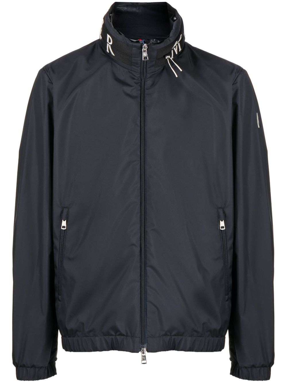 Moncler Beid 隐藏式兜帽拉链夹克 - 蓝色