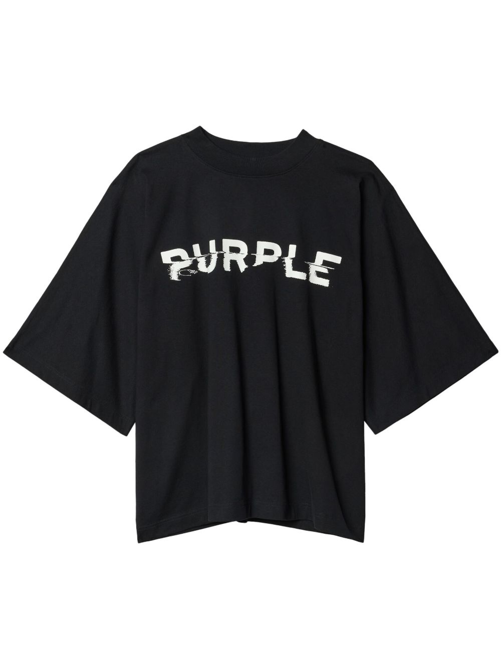 Purple Brand Distorted Wordmark T恤 - 黑色