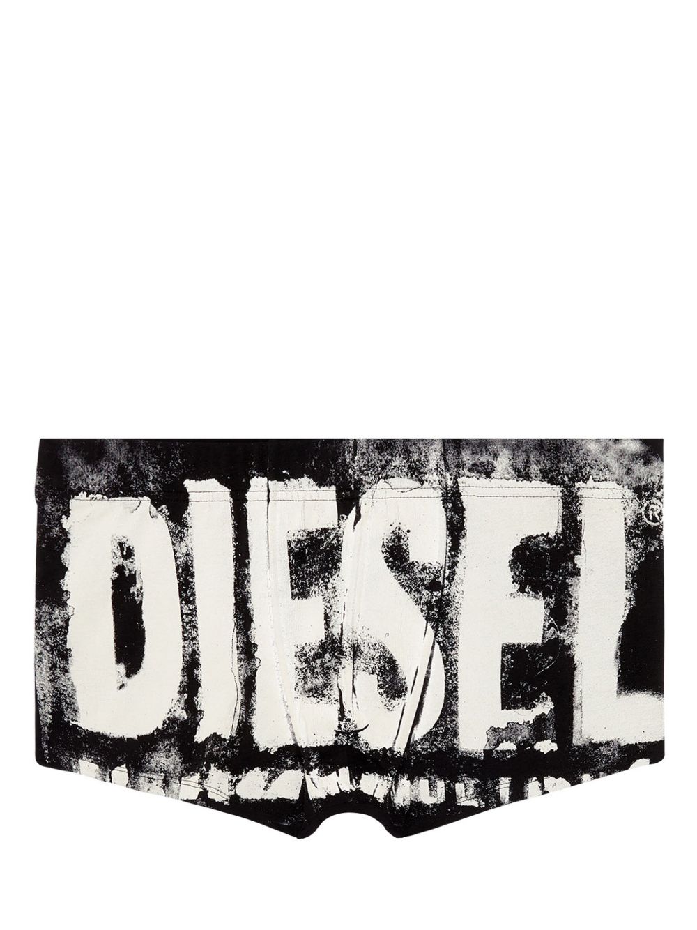 Diesel Umbx-Damien logo印花四角裤 - 黑色