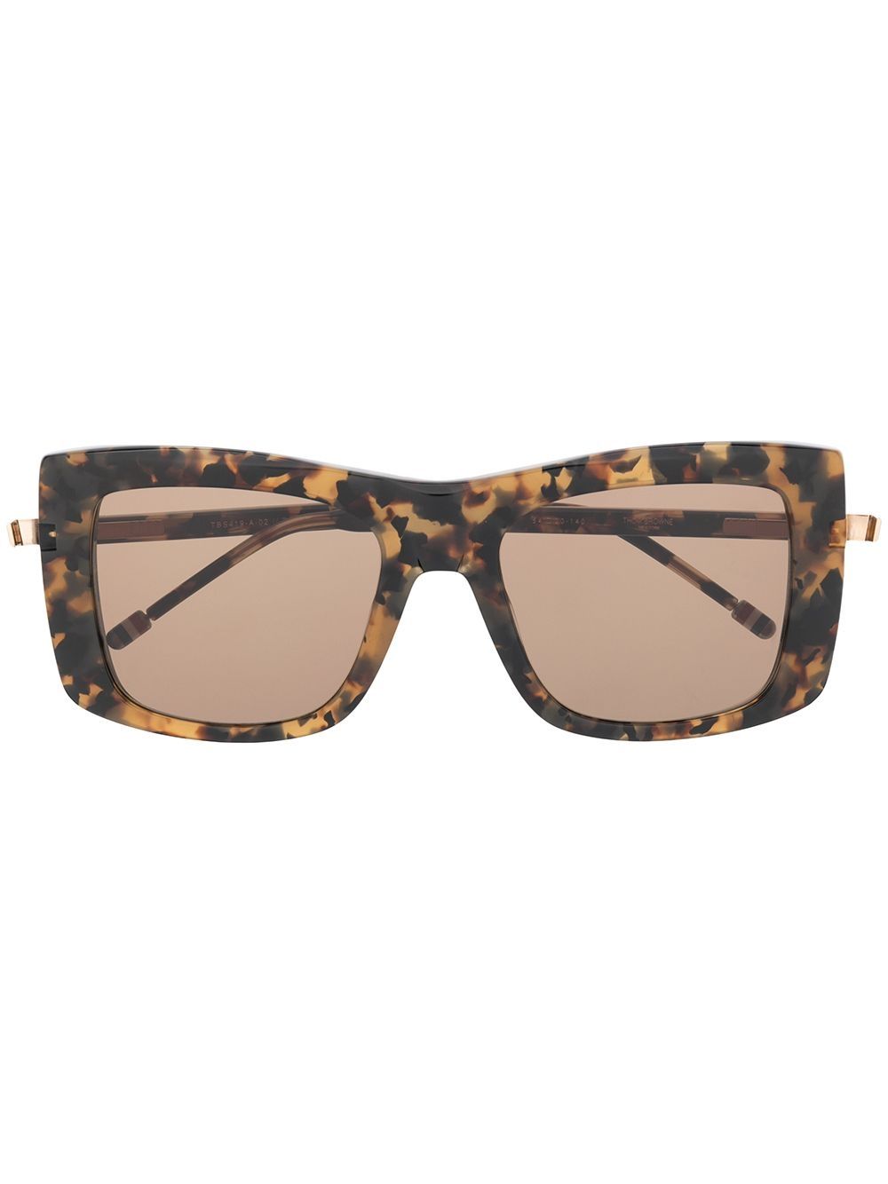Thom Browne Eyewear TB419方框太阳眼镜 - 褐色