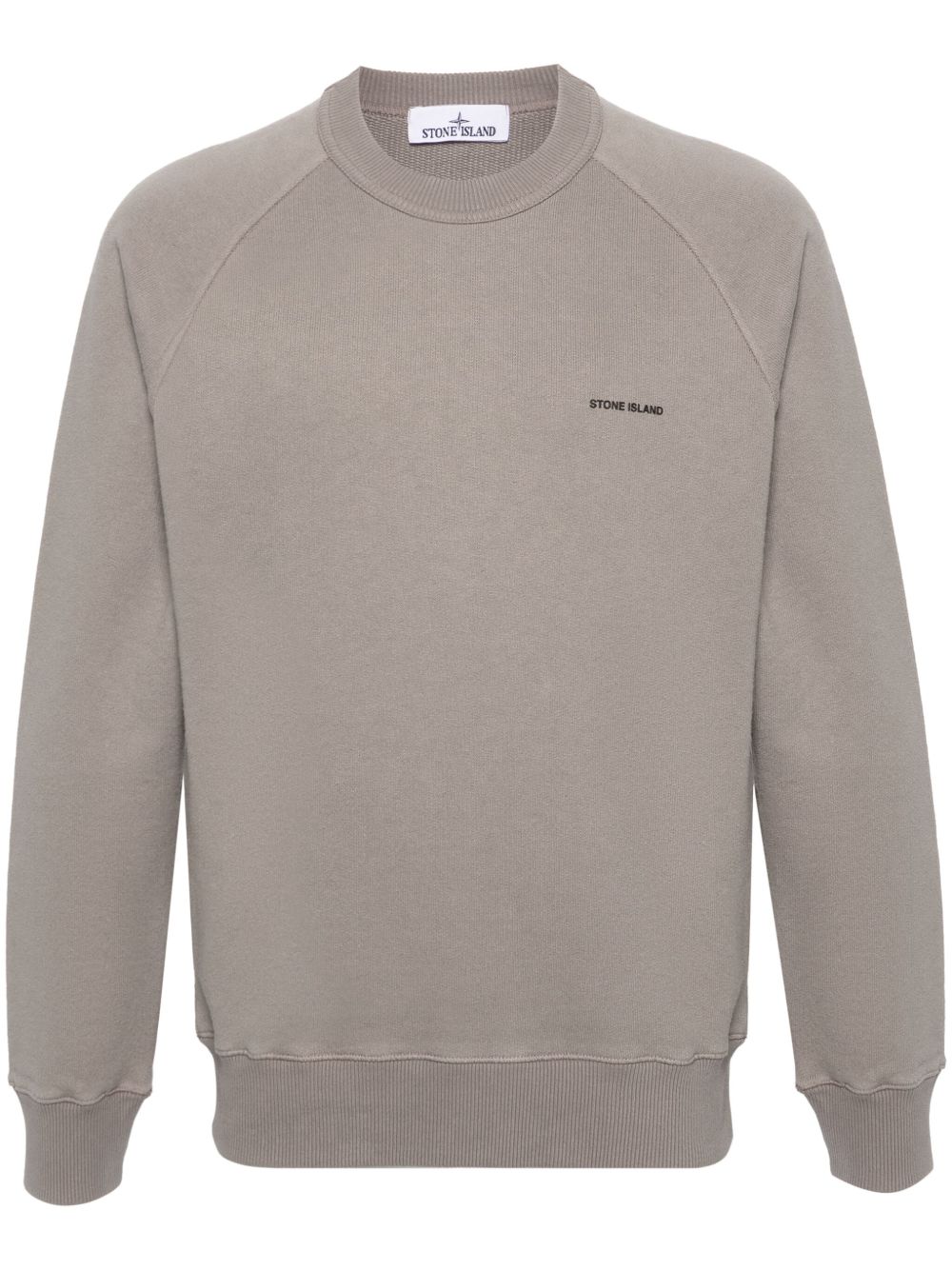 Stone Island logo贴花棉卫衣 - 灰色