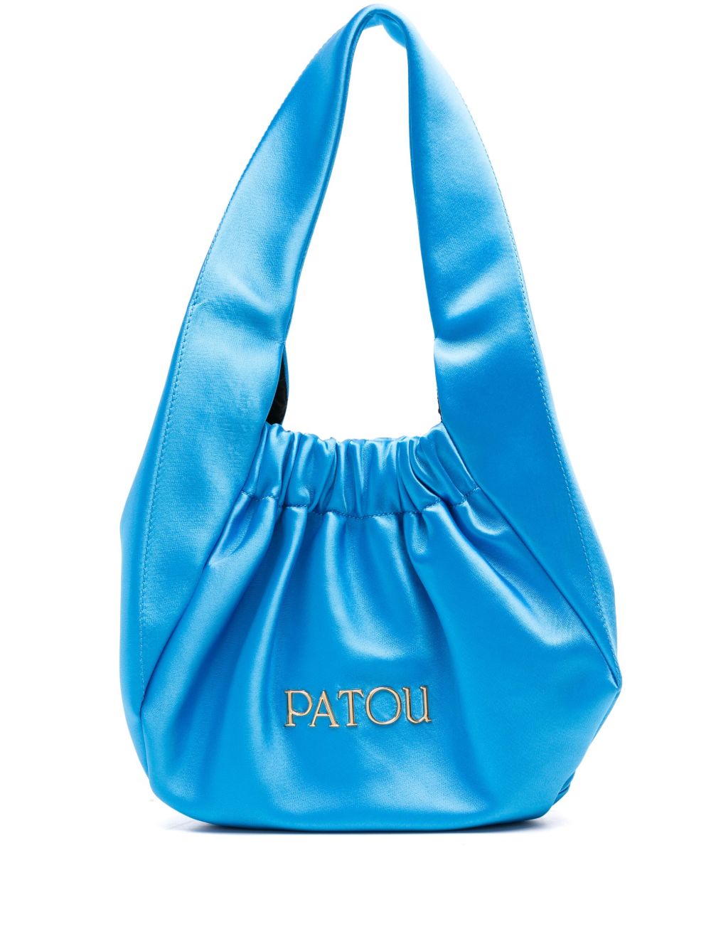 Patou logo字母缎面手提包 - 蓝色