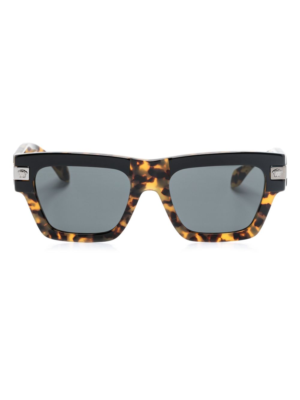 Versace Eyewear Medusa Head 方框太阳眼镜 - 黑色