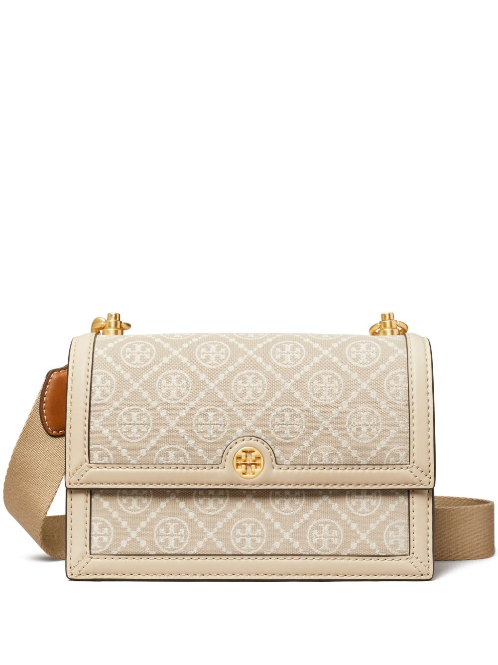 Tory Burch T Monogram 小号单肩包 - 中性色