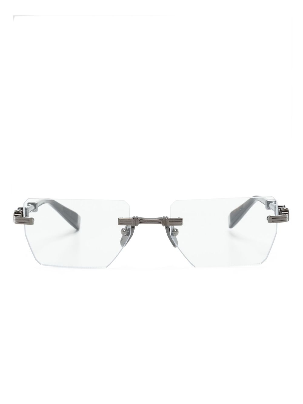 Balmain Eyewear Pierre 长方形框眼镜 - 黑色