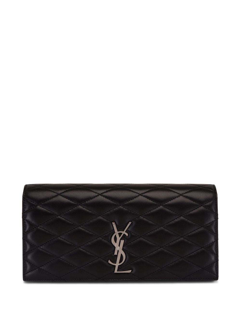 Saint Laurent Kate 绗缝皮质手拿包 - 黑色