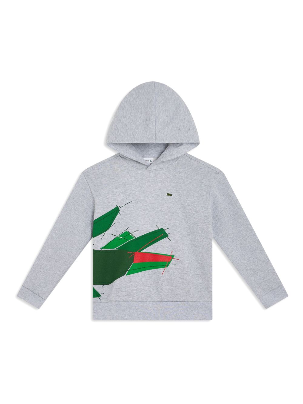 Lacoste logo印花连帽衫 - 灰色