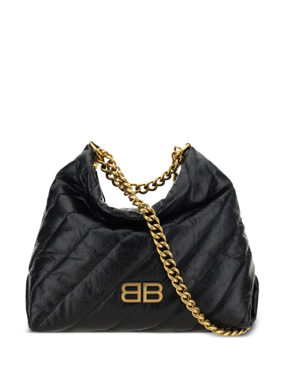 Balenciaga Crush 中号水饺包 - 黑色