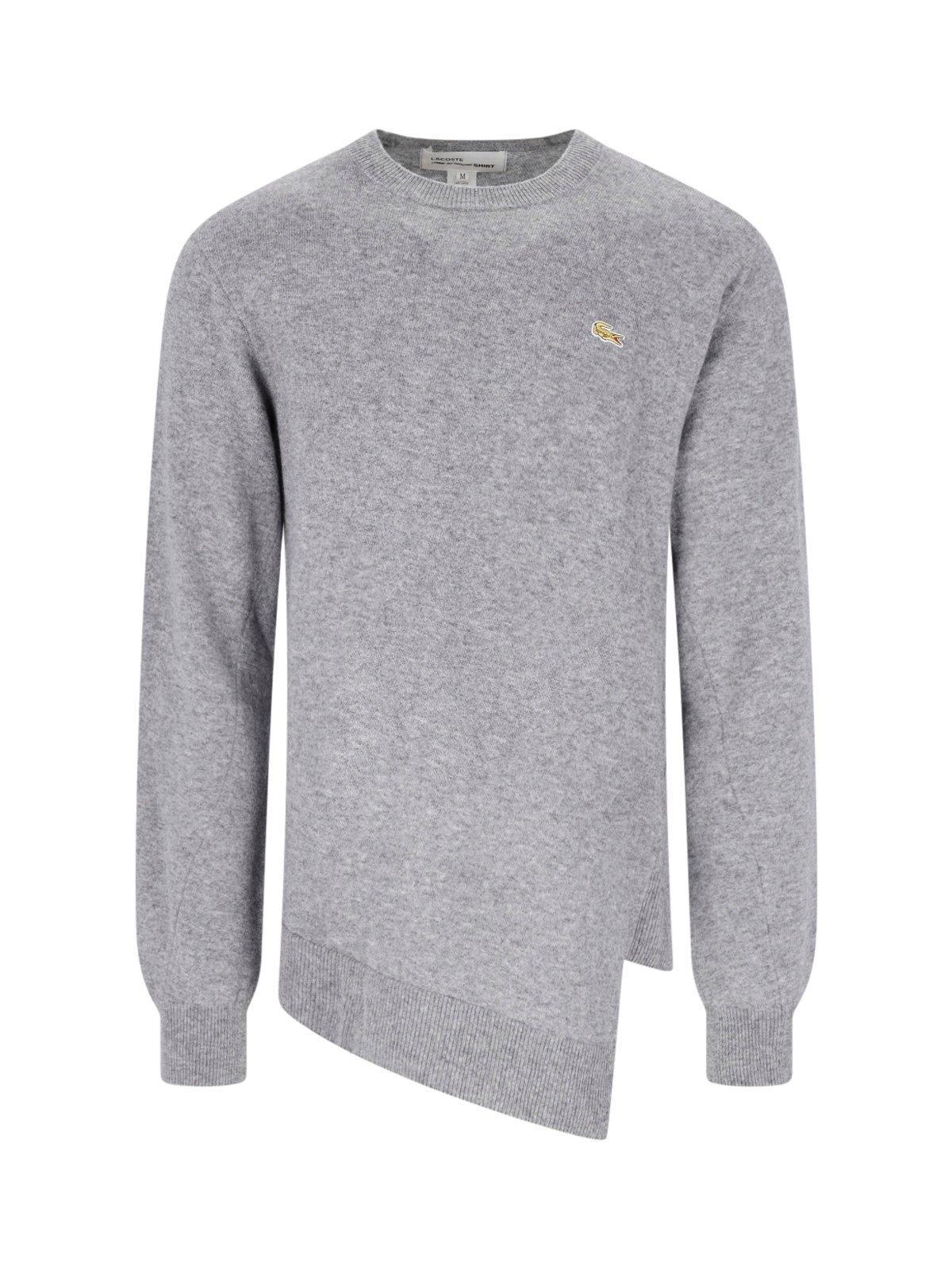 Comme des Garçons X Lacoste Asymmetric-hem Crewneck Jumper