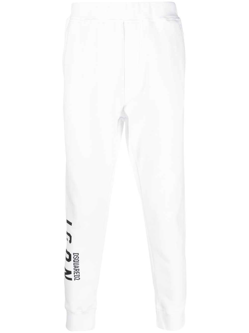 DSQUARED2 logo印花运动裤 - 白色