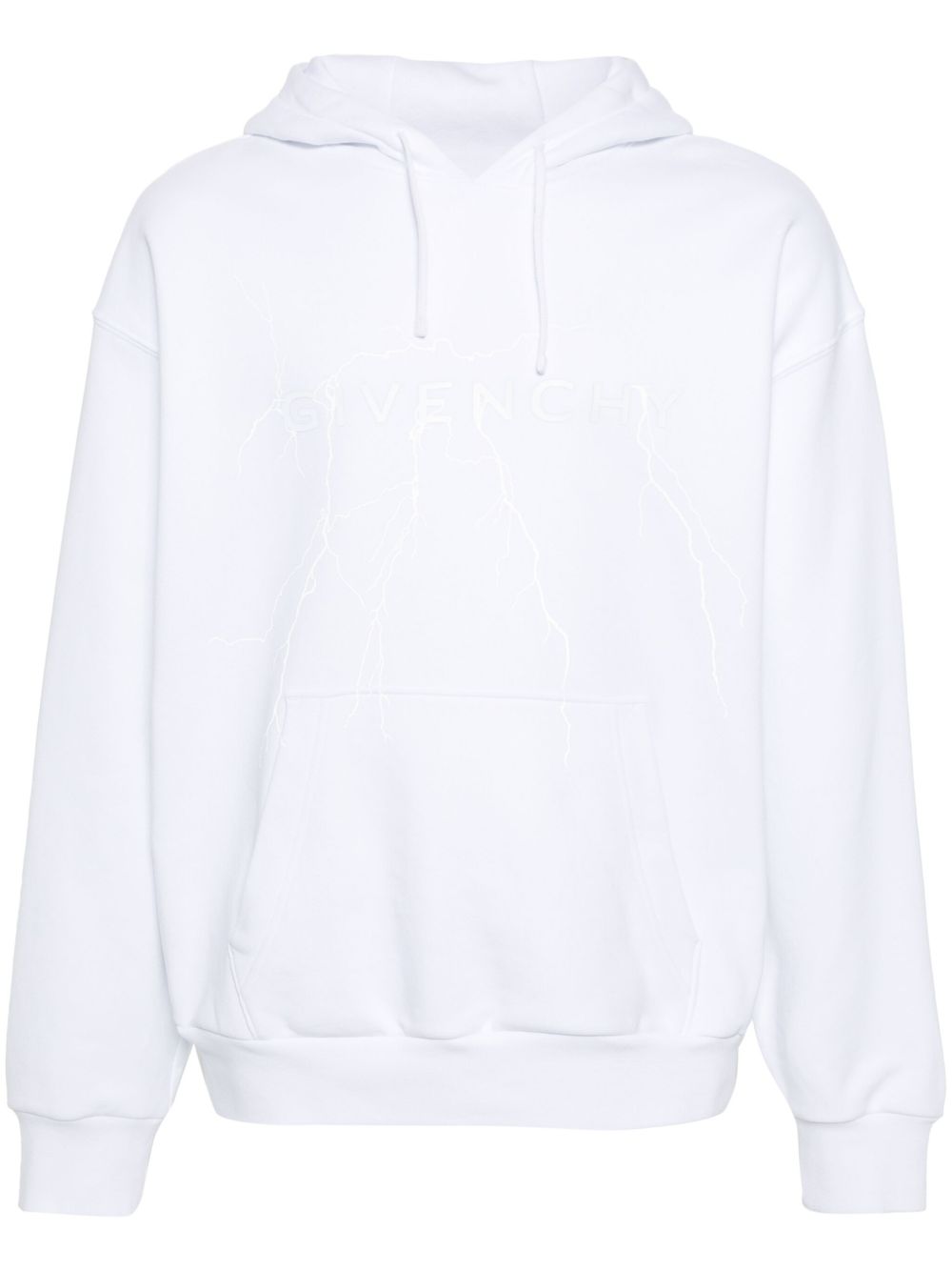 Givenchy logo印花连帽衫 - 白色
