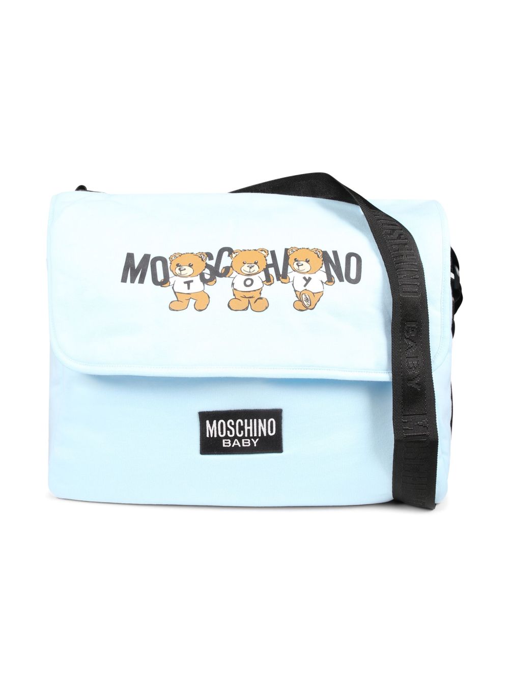 Moschino Kids Teddy Bear 印花棉母婴包 - 蓝色