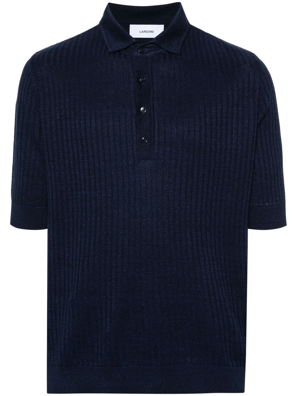 Lardini 罗纹针织polo衫 - 蓝色