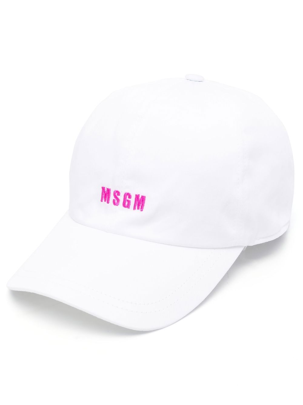 MSGM logo印花棒球帽 - 白色