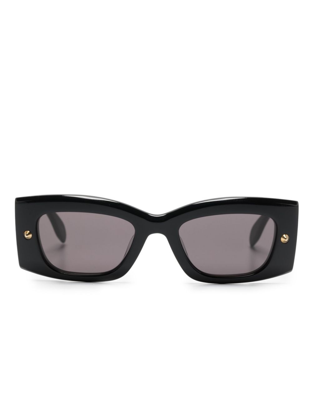 Alexander McQueen Eyewear Bold logo印花太阳眼镜 - 黑色