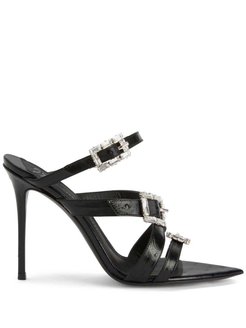 Giuseppe Zanotti Intriigo Orely 高跟皮质凉鞋 - 黑色