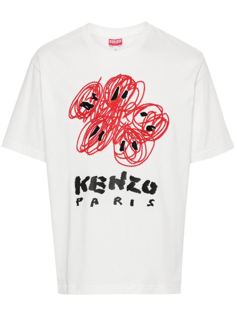 Kenzo Drawn Varsity 棉T恤 - 白色