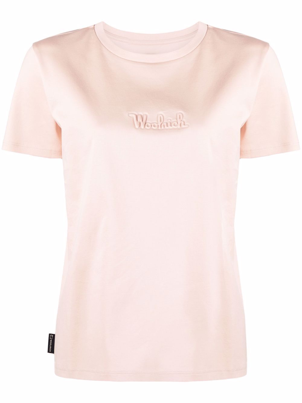 Woolrich logo凹面压花T恤 - 粉色
