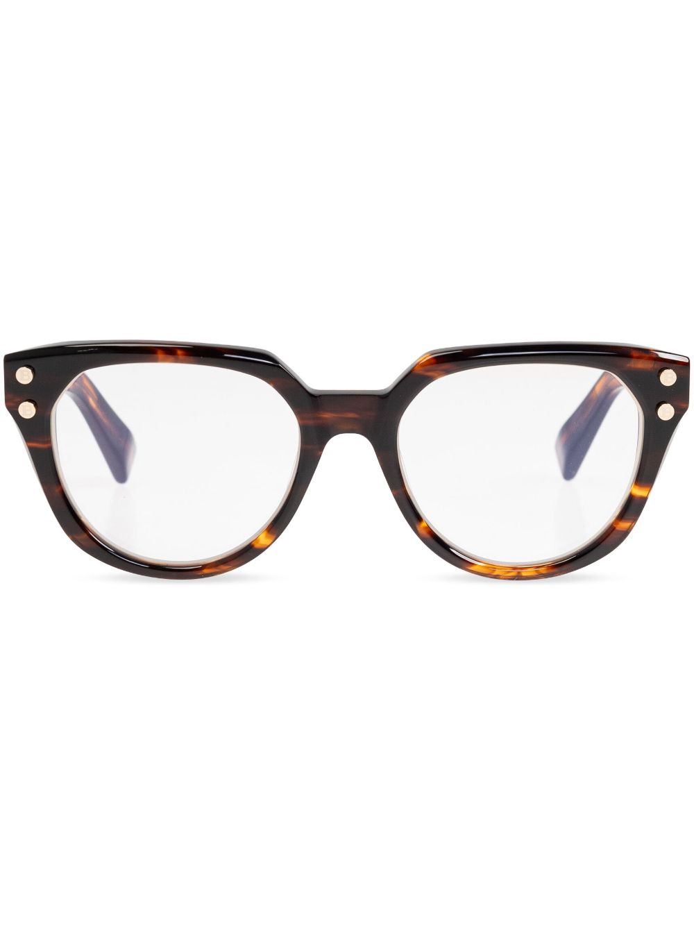Balmain Eyewear 猫眼框眼镜 - 褐色