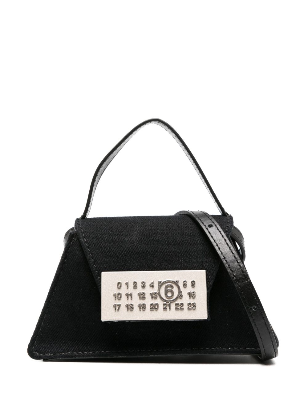 MM6 Maison Margiela 数字标牌迷你包 - 黑色