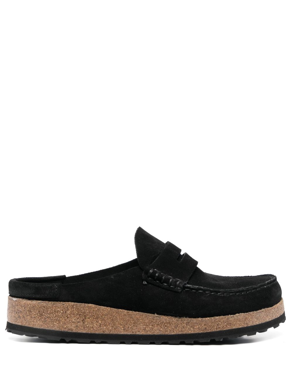 Birkenstock Naples 绒面皮乐福鞋 - 黑色