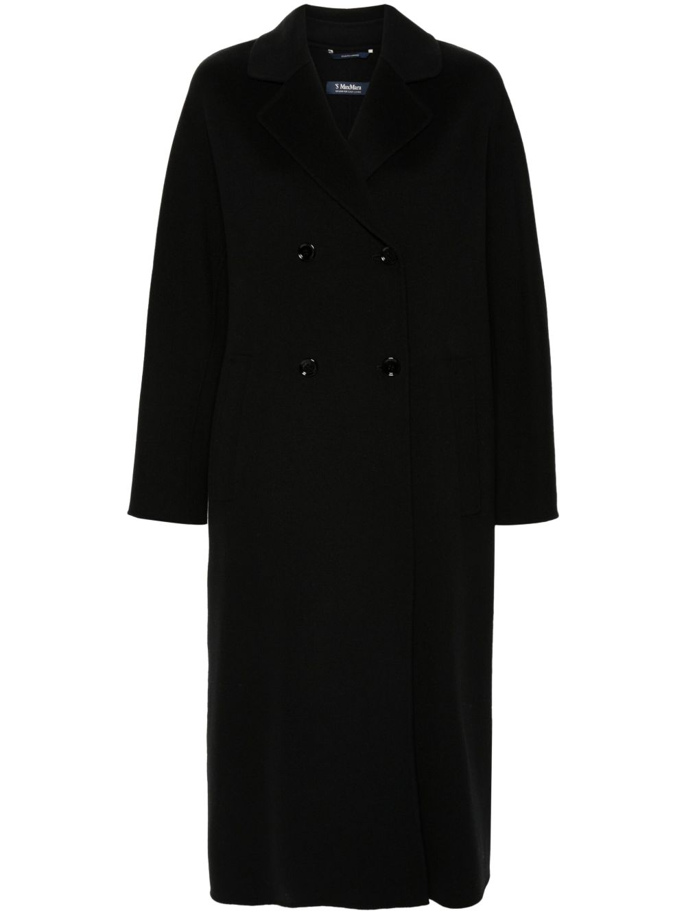 'S Max Mara Capi 双排扣超长外套 - 黑色