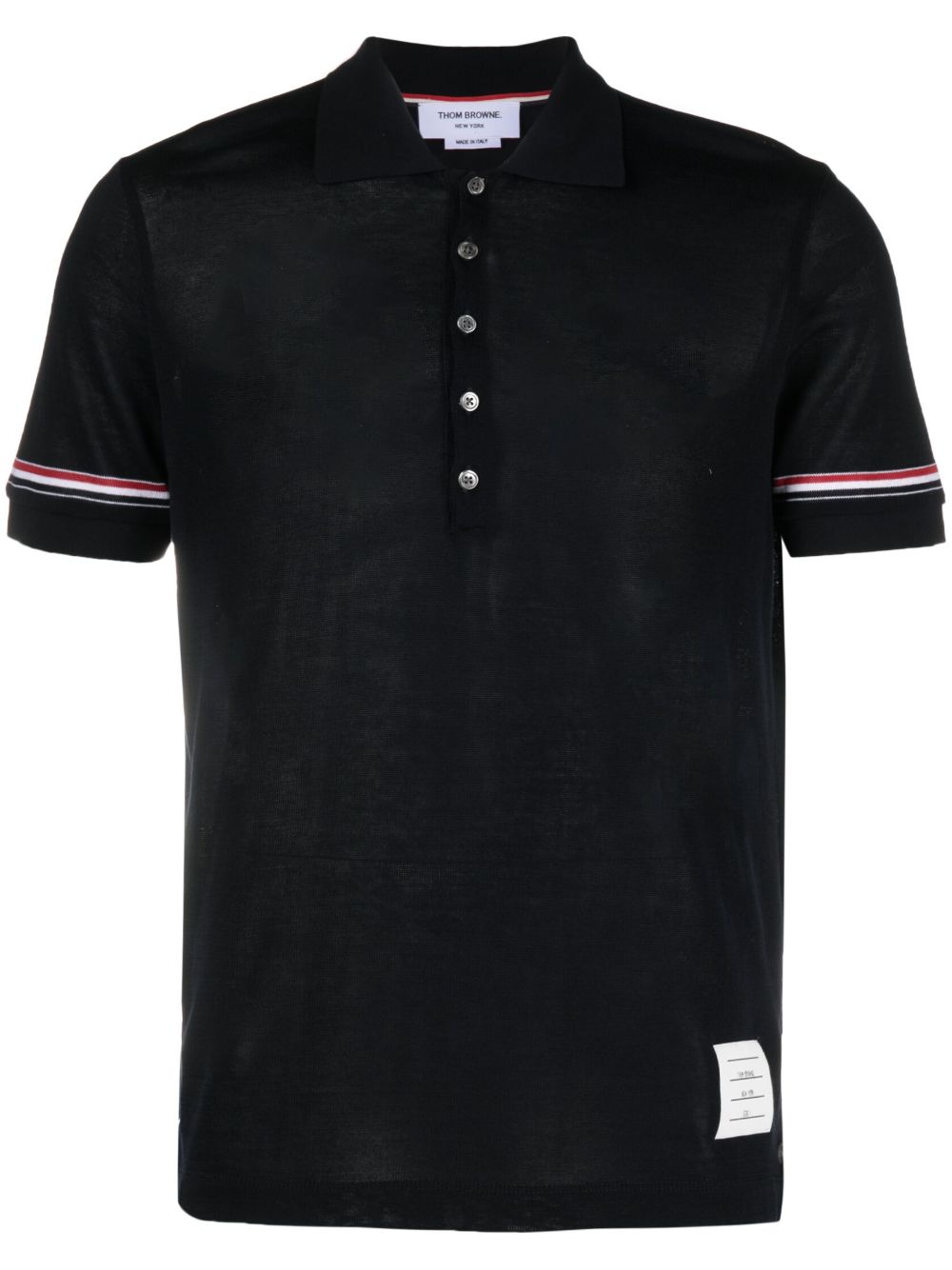 Thom Browne RWB 条纹polo衫 - 蓝色