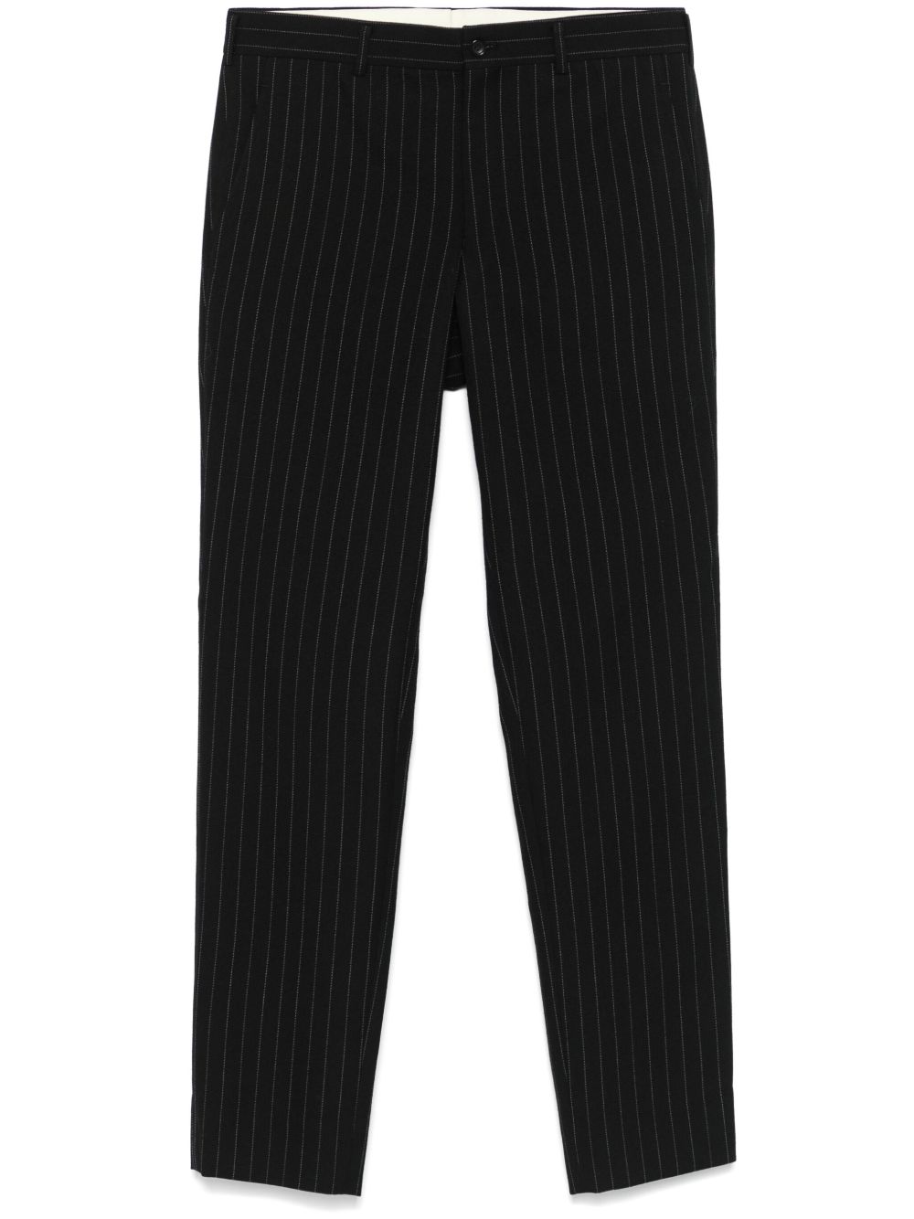 Comme des Garçons Homme Plus 细条纹图案长裤 - 黑色