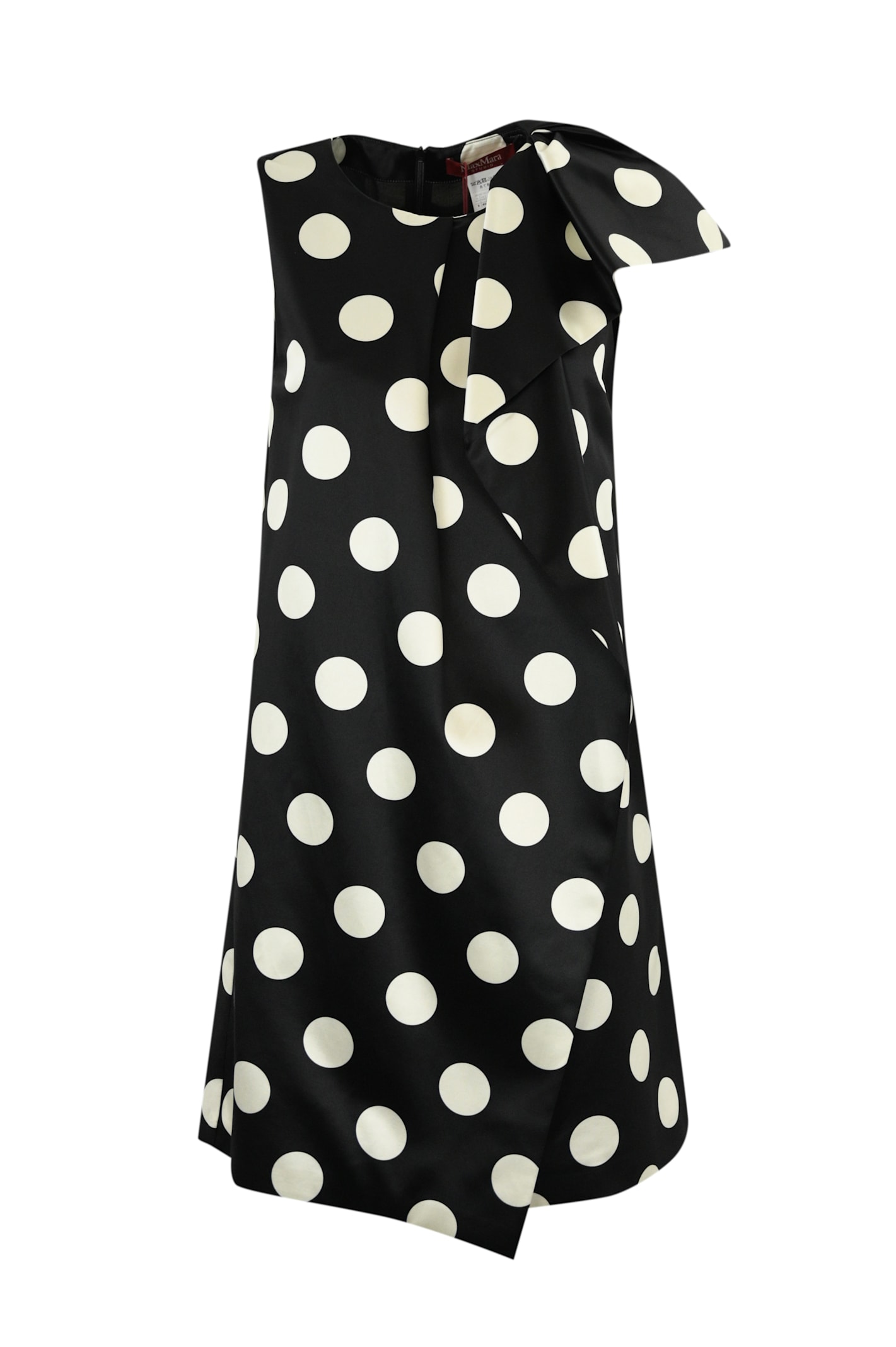 Max Mara Studio tactical Dress In Polka Dot Cotton Duchess