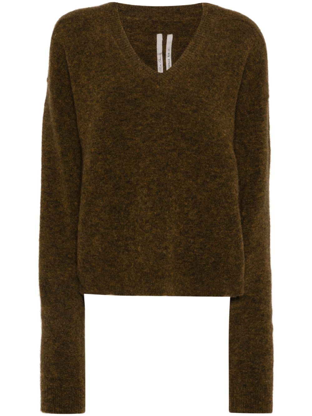 Rick Owens Tommy V领毛衣 - 褐色