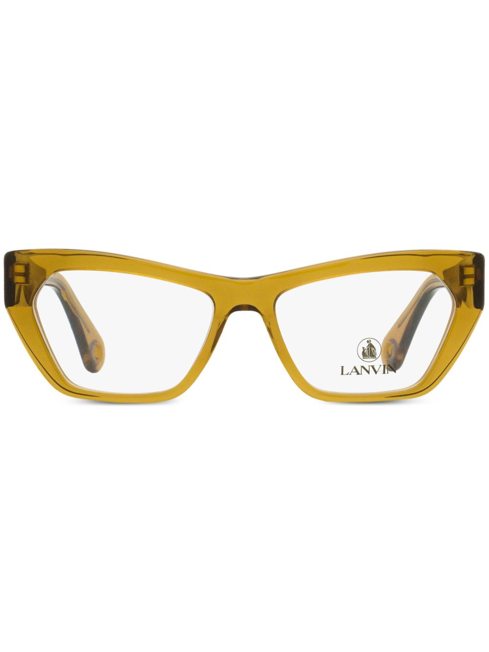 Lanvin 长方形镜框眼镜 - 黄色