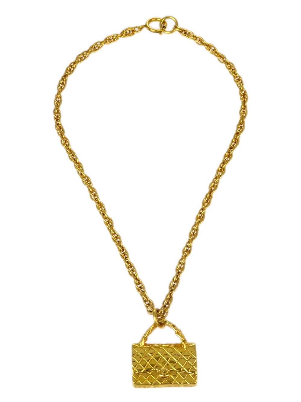 CHANEL Pre-Owned 包袋吊饰项链（1995年典藏款） - 金色